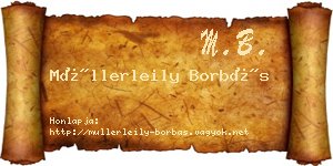 Müllerleily Borbás névjegykártya
